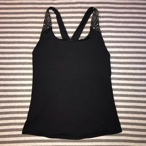 ALO Yoga Patina Bra Tank Black/Buff